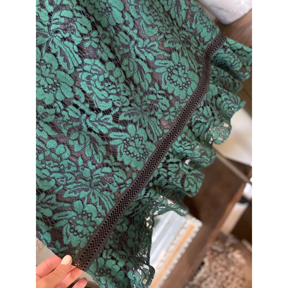 Eliza J Bell Sleeve Lace Shift Dress Green 14 - Picture 7 of 10